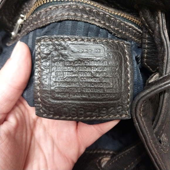 Vintage Coach Sonoma Drawstring Pebbeled Leather Bag in Black. #4923 - Picture 10 of 11